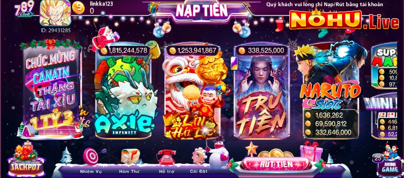 Một số loại game nổ hũ đổi thưởng 789Club