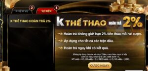 Hoàn trả K Thể Thao 2% tại cổng game nổ hũ Hitclub